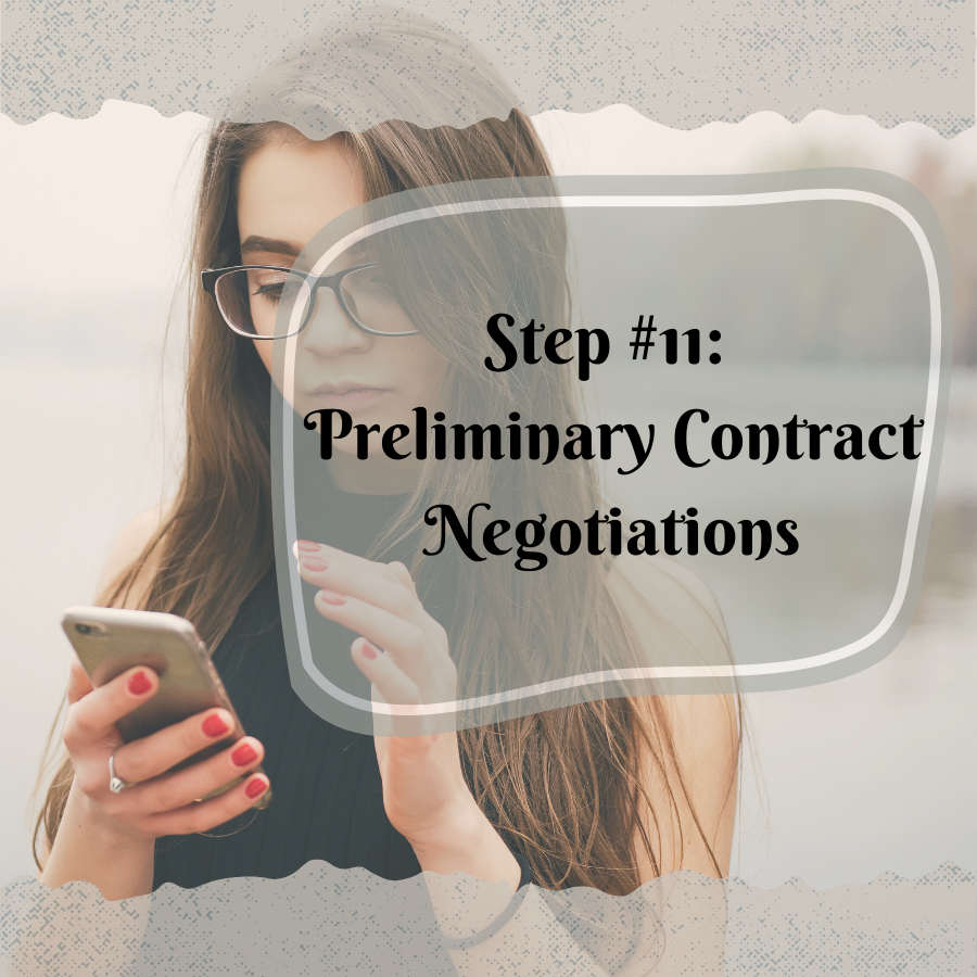 Step #11 Preliminary Contract Negotiations